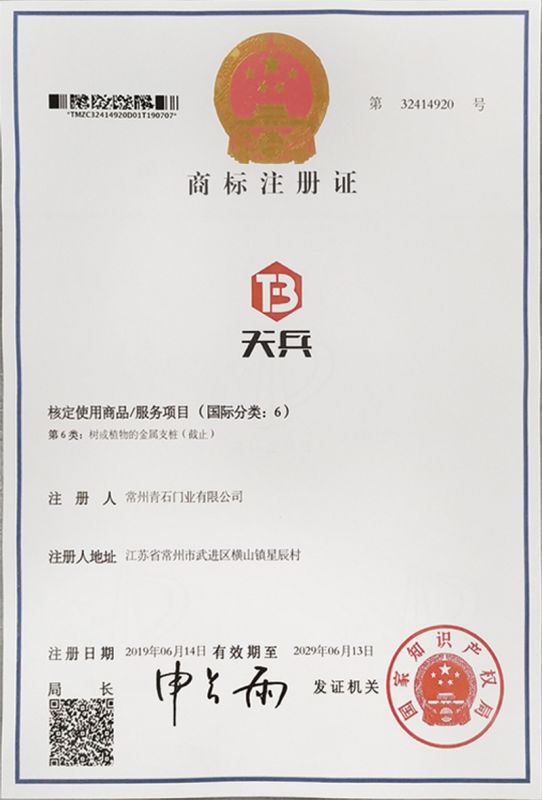 商标注册证-天兵
